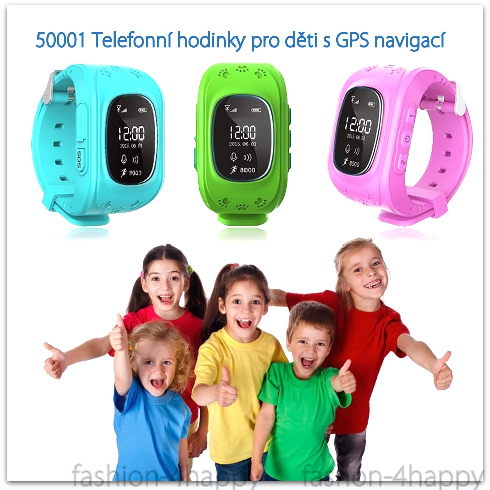 Chytré HODINKY pro děti s GPS, MOBILEM a detekcí sundání 50001-4 růžová