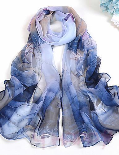 Dámský ŠÁL / ŠÁTEK šifon potisk 335615371-4 červená (160 x 50 cm)