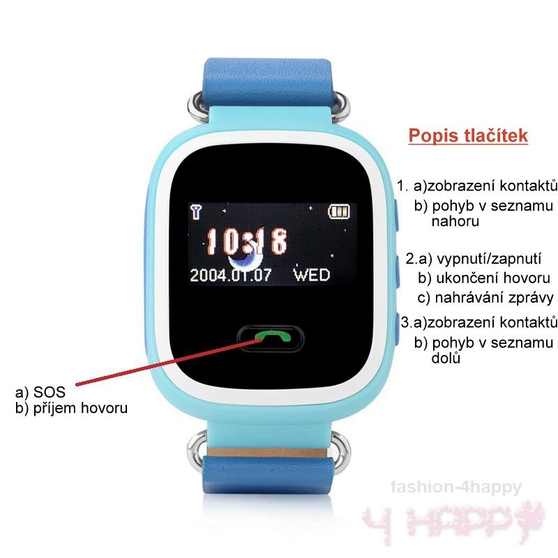 Chytré HODINKY pro děti s GPS, MOBILEM 50004-3 modrá  NA CESTĚ