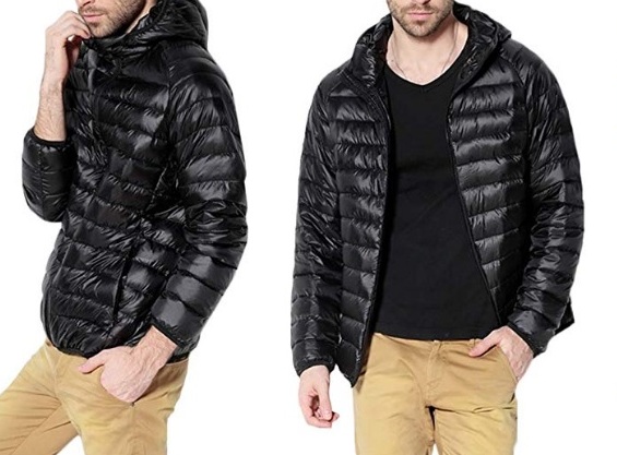 ULTRA LIGHT pánská péřová bunda s kapucí 9330172-4 khaki XL/ XXL