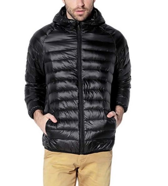 ULTRA LIGHT pánská péřová bunda s kapucí 9330172-3 modrá XXL