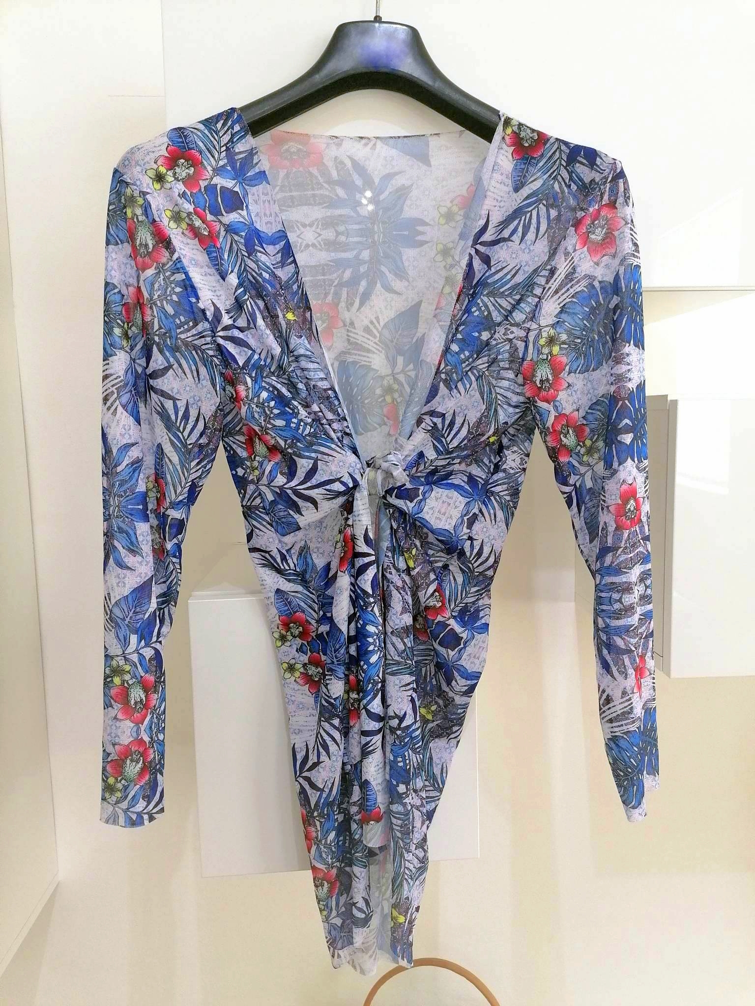 Lingerie dámský přehoz kabátek 301610-133 modrá L