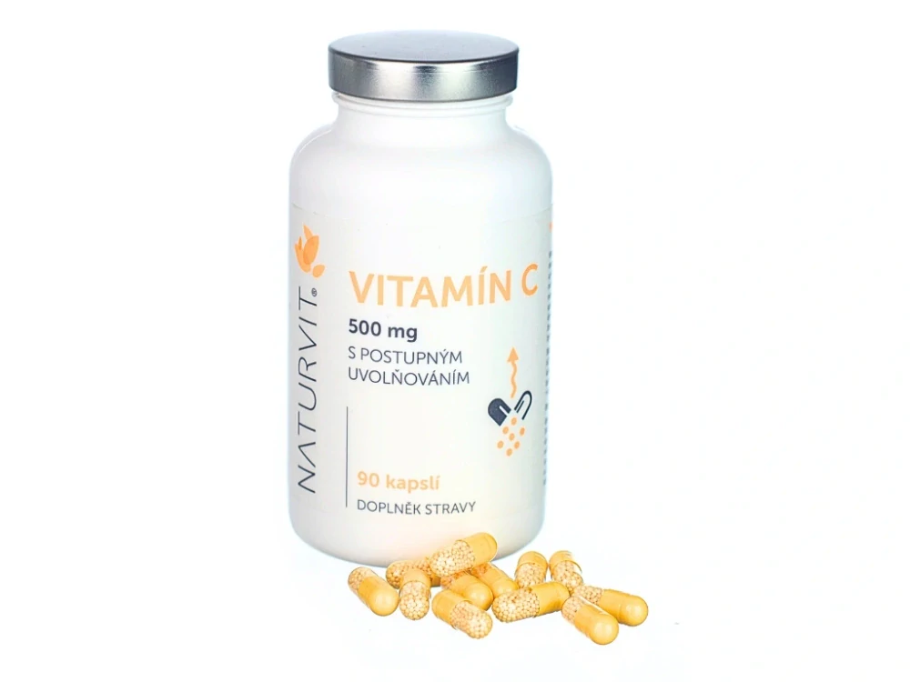 NaturVit Vitamín C 500 mg s postupným uvolňováním 90 kapslí