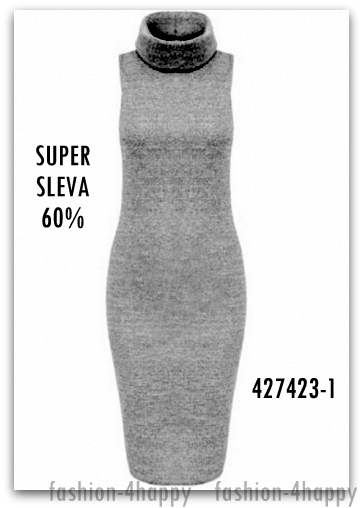 Dámské MIDI ŠATY ROLÁK 427423-1 šedá M