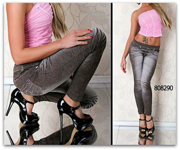 Dámské LEGÍNY STRETCH 808290 černá UNI M/L