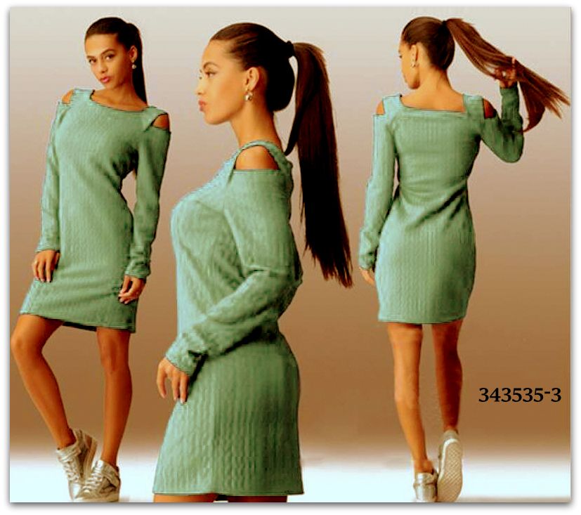 Dámské pouzdrové šaty 343535-3 pistáciová S/M
