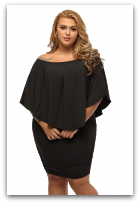 LETNÍ MINI ŠATY pro plnější tvary dvouvrstvé 1228201-21 černá 3XL