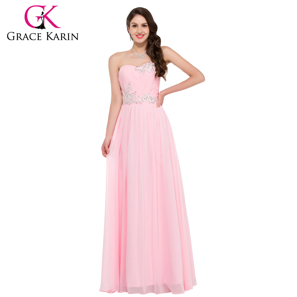 Luxusní plesové šaty GRACE KARIN® dlouhé CL6107-2 růžová XXL / XXXL