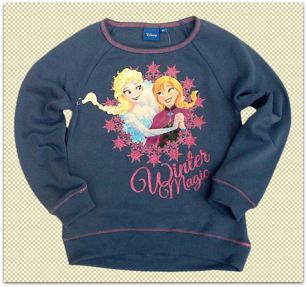 DISNEY Dívčí MIKINA FROZEN Anna a Elsa Ledové království 1501-3 modrá 98/104 - SKLADEM POSLEDNÍ KUS