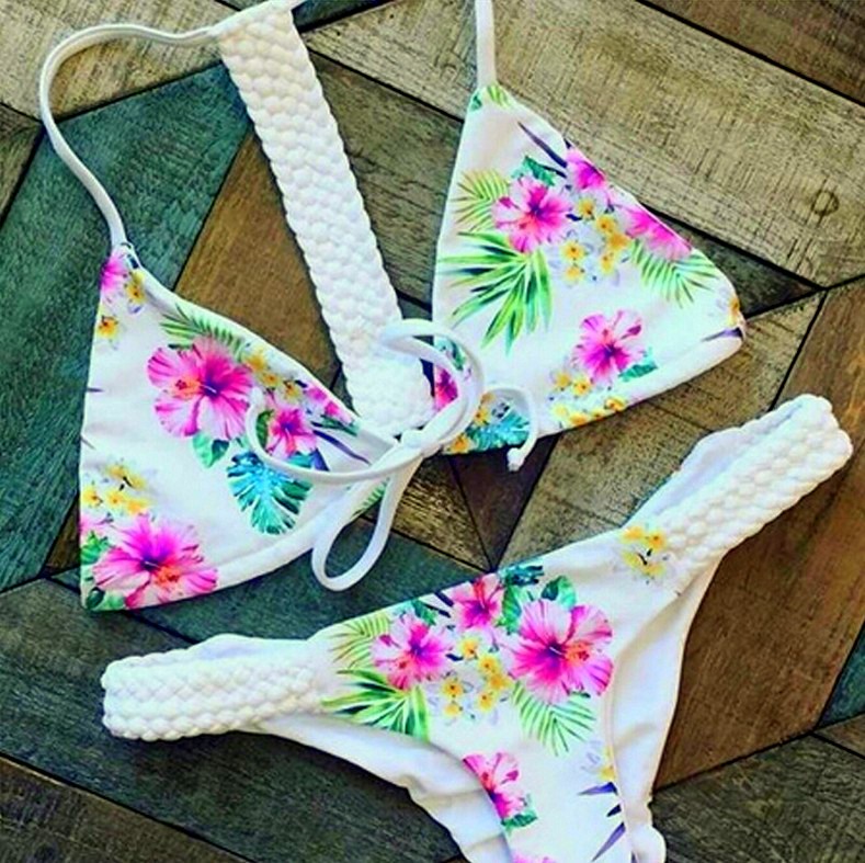 Dívčí plavky dvoudílné 34263-1 bílá TROPICAL 158