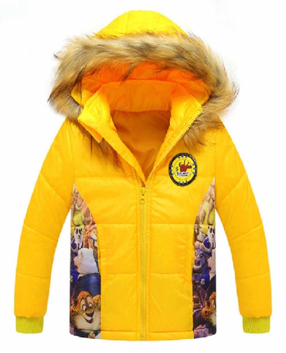 Yiwu zimní bunda "Zoomania" 99031-7 žlutá 104/110