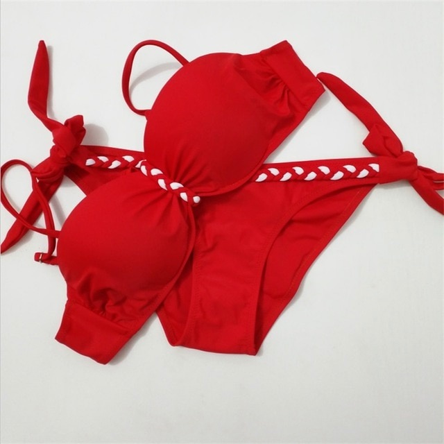 Dvoudílné dámské PLAVKY & BIKINY 607980012-6 červená XS