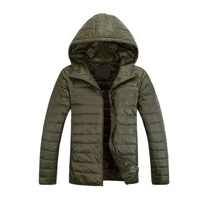 ULTRA LIGHT pánská péřová bunda s kapucí 9330172-4 khaki XL/ XXL