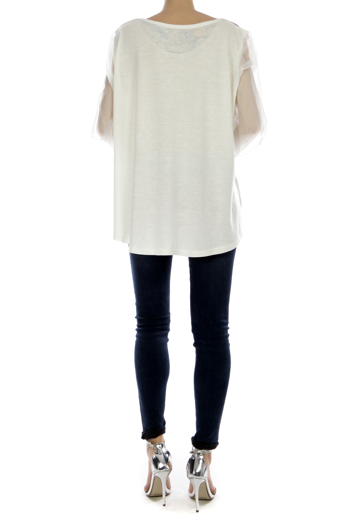 Dámská TUNIKA s krátkým rukávem 33001002-1 bílá XL/XXL
