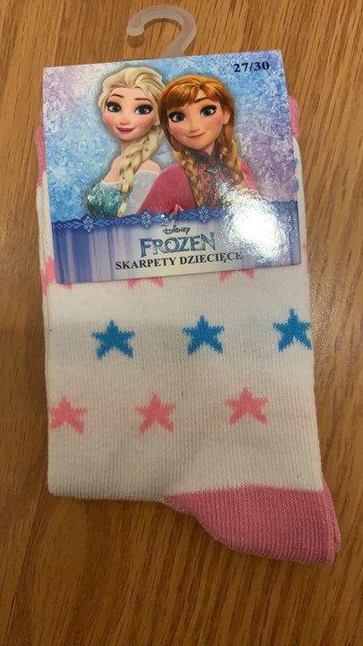DISNEY dívčí ponožky Elsa FROZEN 5140288-4 růžová 23/26