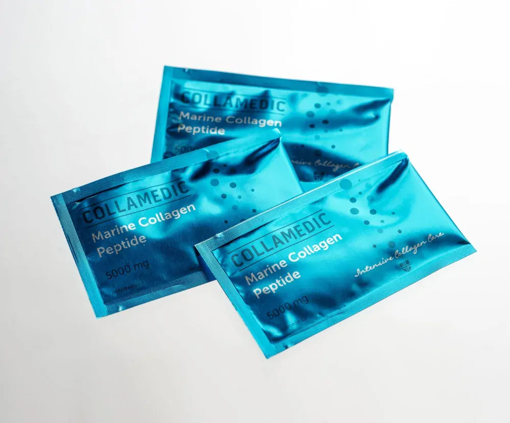 Collamedic kolagenový prášek 5000 mg 30 sáčků + DÁREK Vitamín C 500 mg Collagen Booster ..................................... Nejsilnější dávka bioaktivního kolagenu pro vaši pleť, nehty, řasy, vlasy