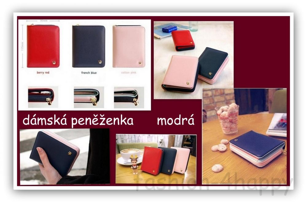 Dámská peněženka CROWN 85348-3 modrá 2. jakost