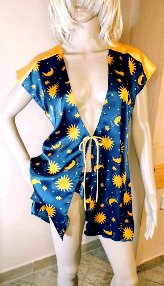 Fashion-4happy Dámský župan modrá S