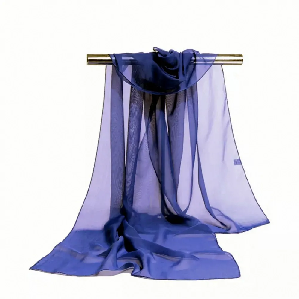 Šál / šátek / přehoz přes ramena KK000229-31 tmavě modrá 170 x 50 cm