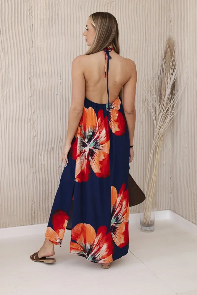 Kesi dámské šaty dlouhé 2760-4 modrá