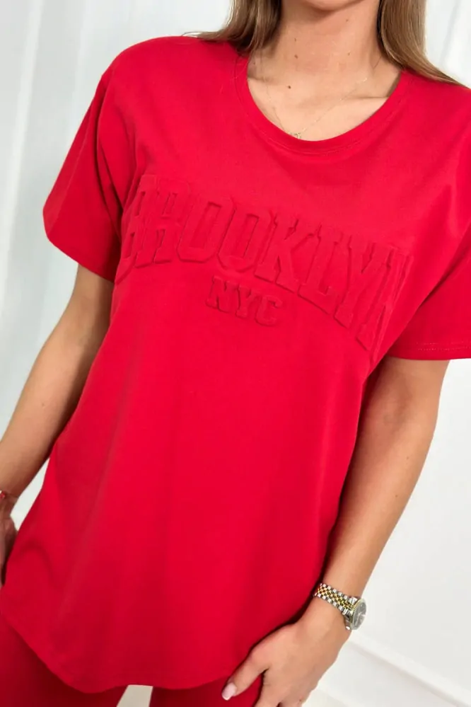 Kesi dámská dvoudíllná souprava červená