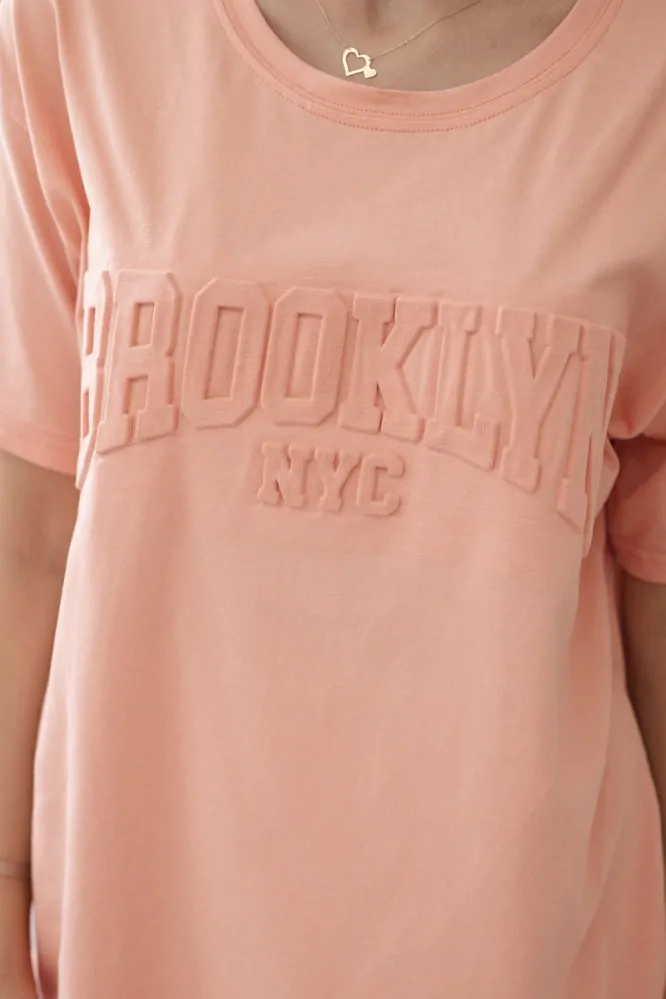 Dámská sportovní souprava komplet BROOKLYN tričko + legíny 709427-5 meruňková univerzální