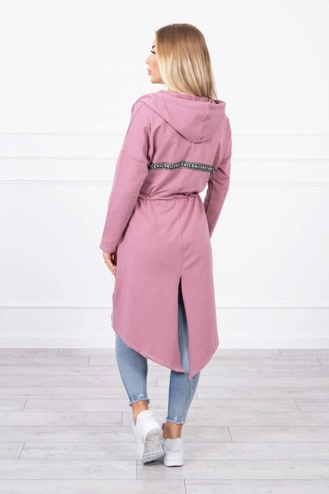 Dámská dlouhá MIKINA / BUNDA kardigan OVERSIZE 8998-101 sytě růžová - univerzální S/M/L