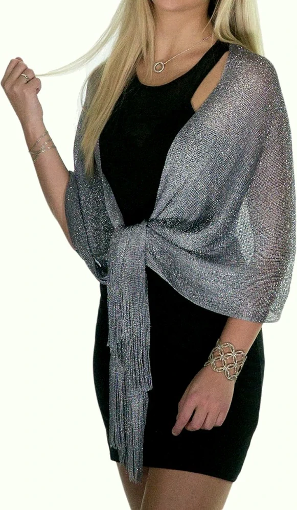 Yuwi šál přes ramena se sponou 33018052-5 stříbrná