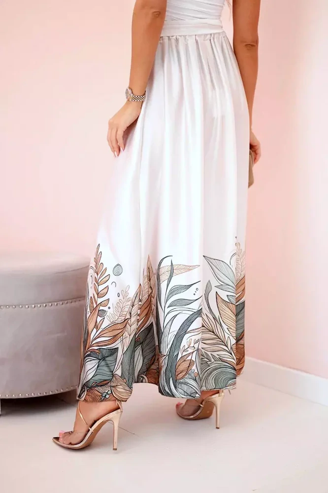 Kesi Dámská sukně dlouhá bílá oversized