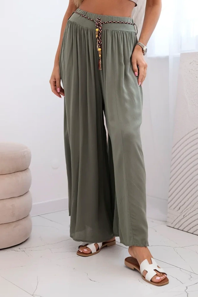 Kesi Dámské kalhoty khaki univerzální 