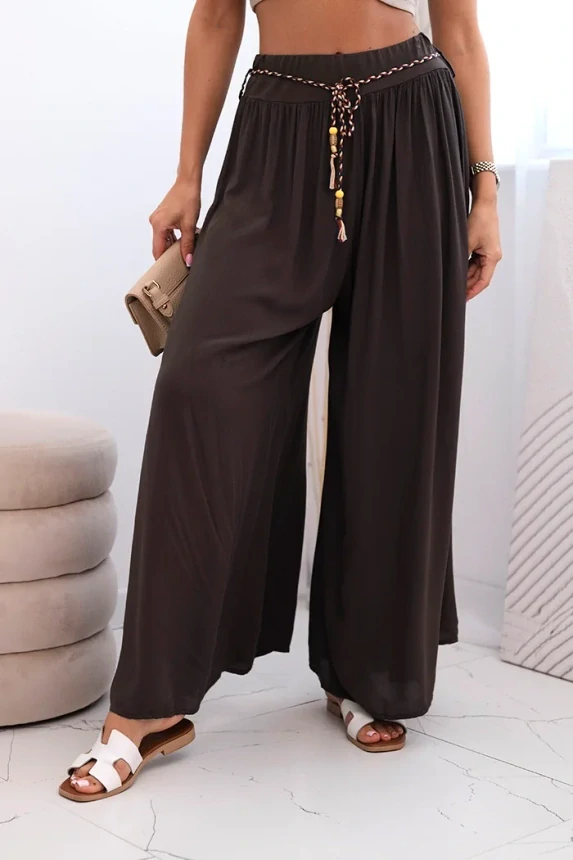 Kesi Dámské kalhoty tmavě hnědá univerzální