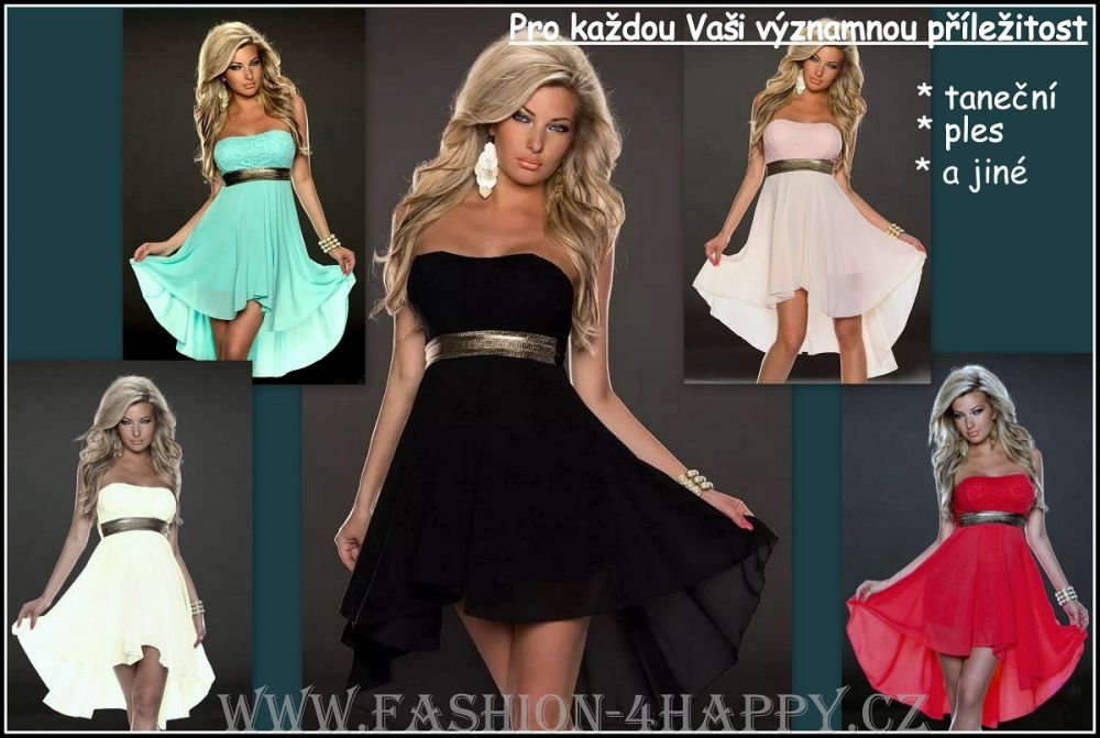 SEXY plesové ŠATY MINI 314373 bílá
