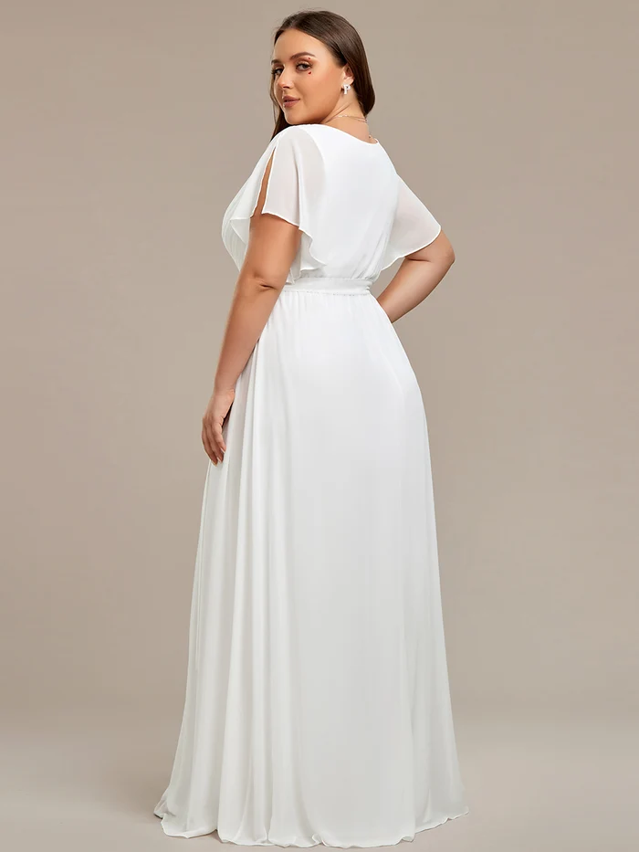 Ever Pretty večerní a společenské šaty EE0164-5 bílá XL / XXL / 3XL / 4XL / 5XL / 6XL / 7XL / 8XL / 9XL (Skladem: XL)