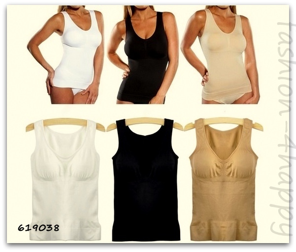 Zeštíhlující TÍLKO bezešvé s podprsenkou 619038 bílá M/L