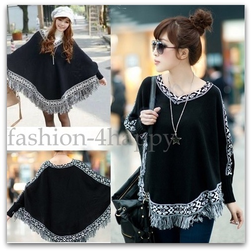 PONCHO / PONČO dámské SVETR pletený S-M-L UNI 78132 smetanová