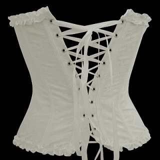 Brokátový KORZET 11062-1 bílá M / 5XL