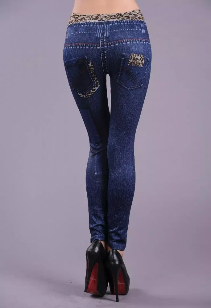 Dámské LEGÍNY STRETCH 25273-2 modrá 34/36/38