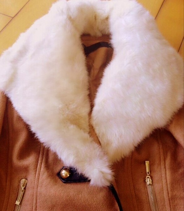 Dámská bunda krátká flauš 7033630-1 hnědá camel M