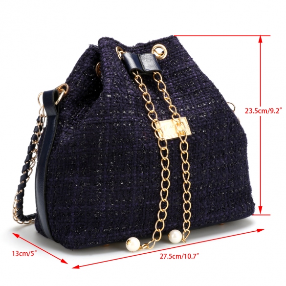 Elegantní dámská KABELKA s flitry CROSSBODY 7025761-1 modrá