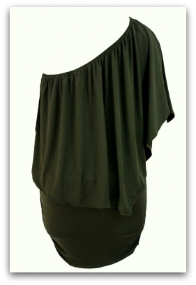 LETNÍ MINI ŠATY dvouvrstvé 1228201-9 khaki M/L