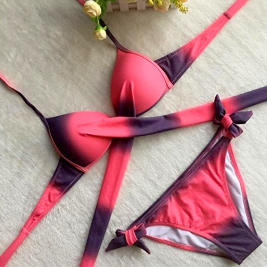 DÁMSKÉ DVOUDÍLNÉ PLAVKY BIKINY s překřížením 8021908-3 růžová S