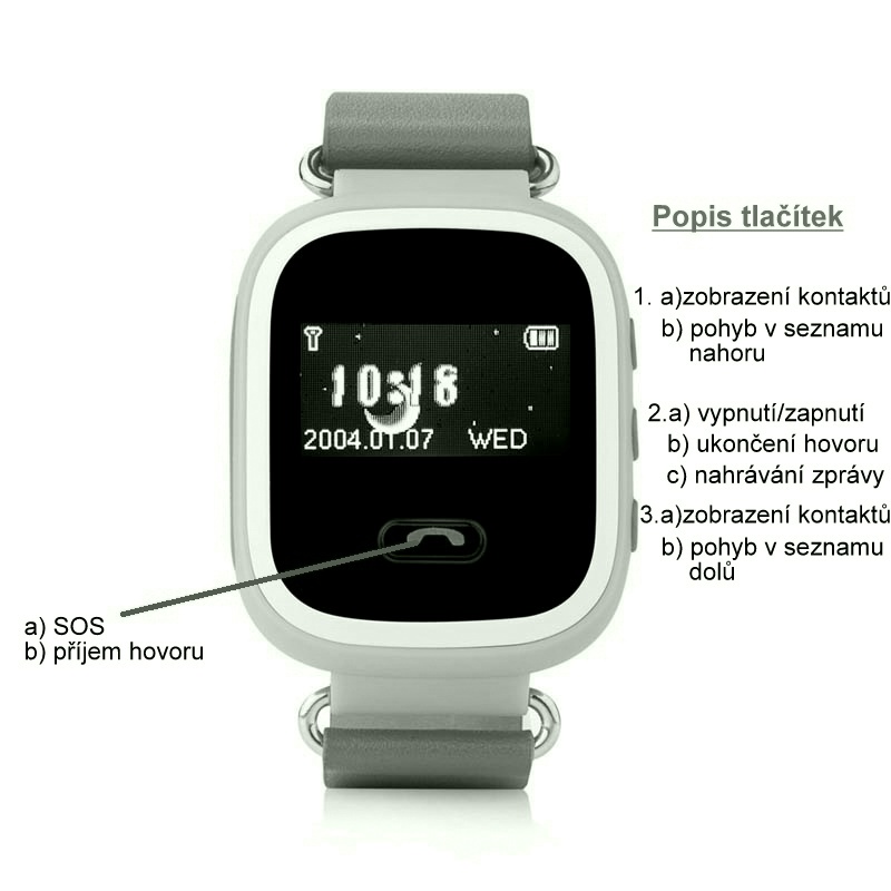 Chytré HODINKY pro děti s GPS, MOBILEM 50003-2 černá NA CESTĚ