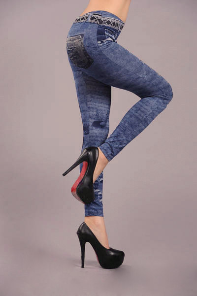 EIFFEL Dámské JEANS LEGÍNY STRETCH / SLIM 35368-3 modrá UNI