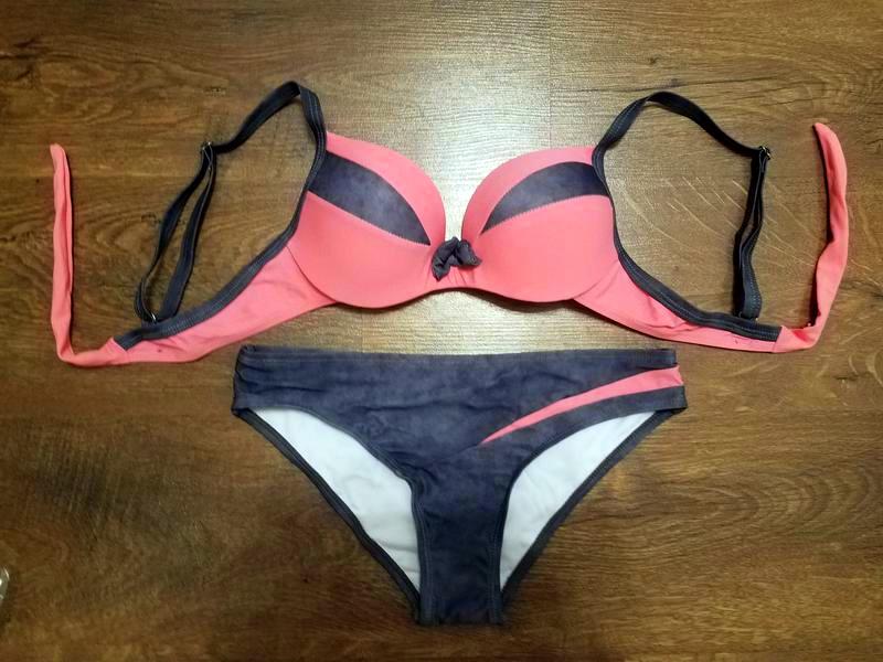 Dvoudílné dámské PLAVKY / BIKINY push-up 80418231-5 růžová XS/S
