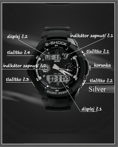 HODINKY pánské SPORT S-SHOCK Quartz waterproof 6168 černá / žlutá