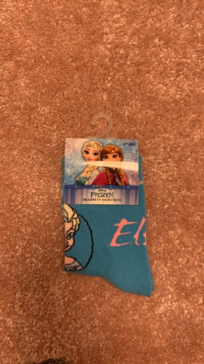 DISNEY dívčí ponožky Elsa FROZEN 5140288-3 modrá 31/34