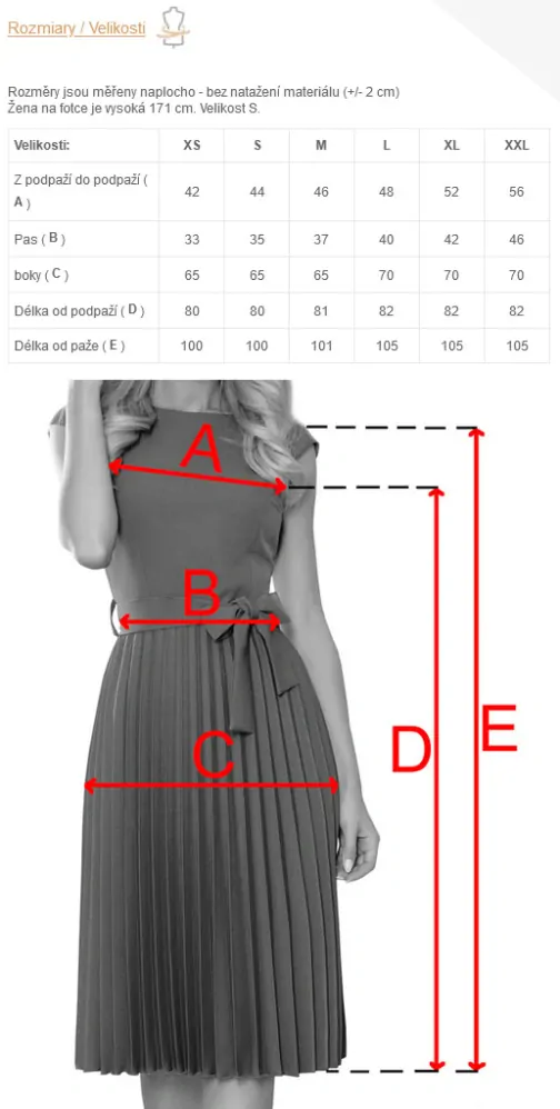 Numoco 311-11 LILA Plisované šaty s krátkým rukávem - barva vínová XXL
