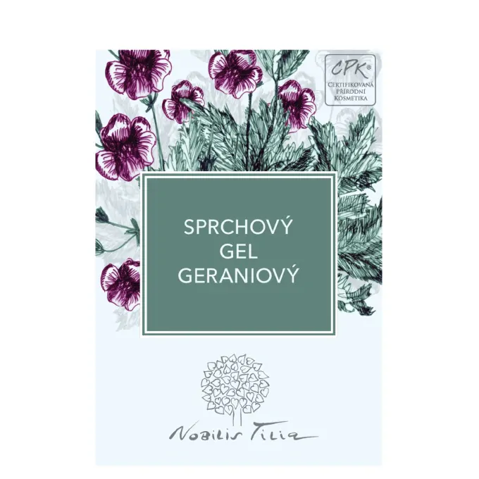 Nobilis Tilia Sprchový gel Geraniový 200 ml nebo 500 ml ........................... harmonizuje emoční výkyvy, ulevuje při úzkosti a podráždění, posiluje při emočním vyčerpání a pomáhá ženám obnovit jejich vnitřní energii a sílu