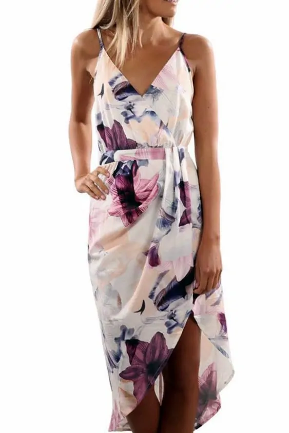 F4H Dámské šaty asymetrické bílá M