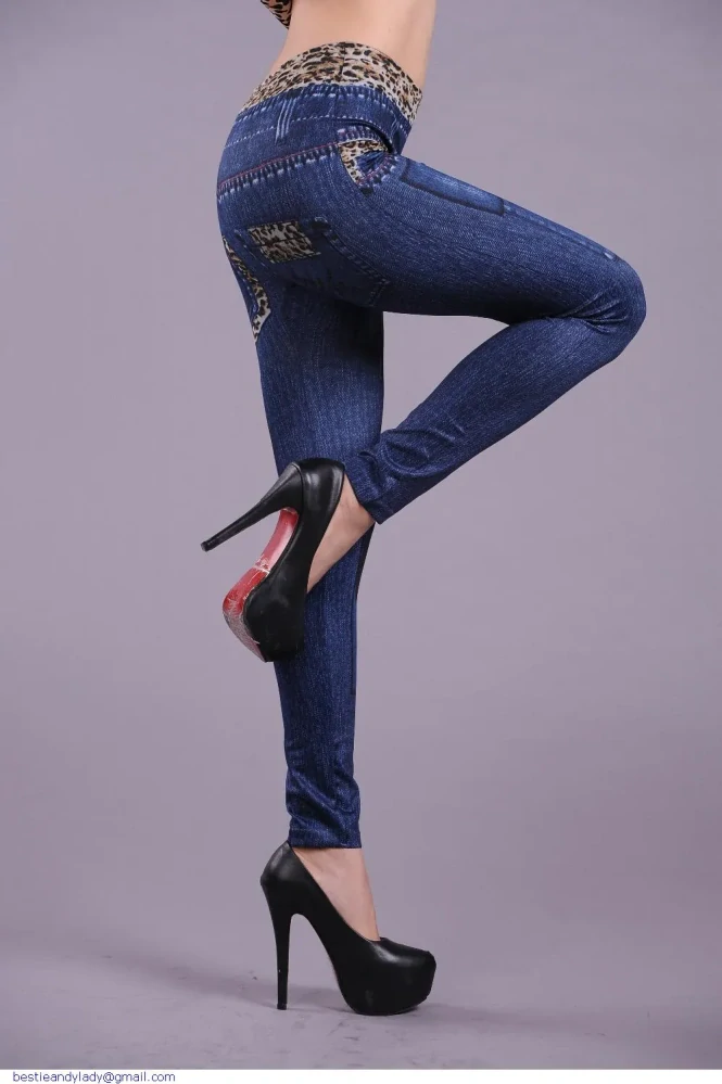 Dámské LEGÍNY zateplené STRETCH 1252731-2 modrá 34/36/38